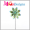 Metal Wind Spinners Beautiful Flower Stake for Garden
